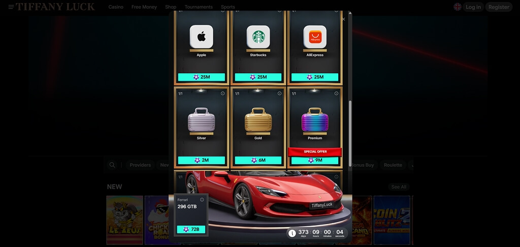 Casino TiffanyLuck Bonus Shop