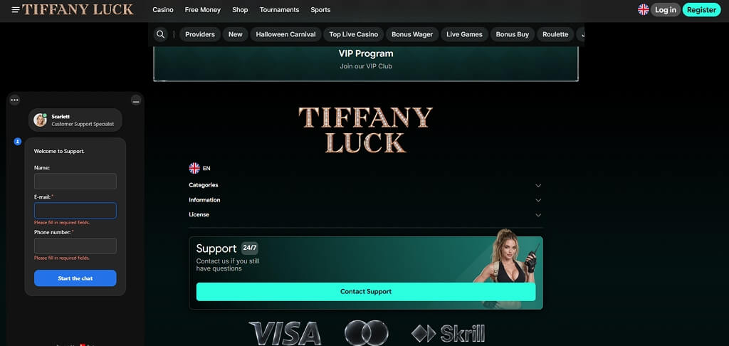 Casino TiffanyLuck Conact Us