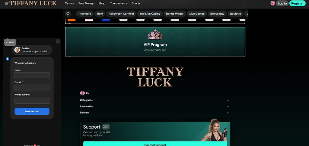 Casino TiffanyLuck Contactez-nous