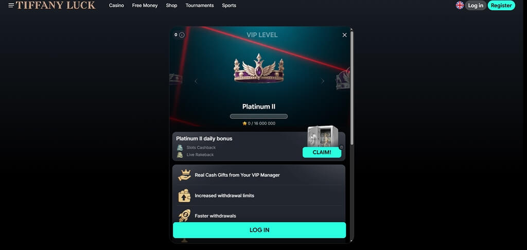 Club VIP du casino TiffanyLuck