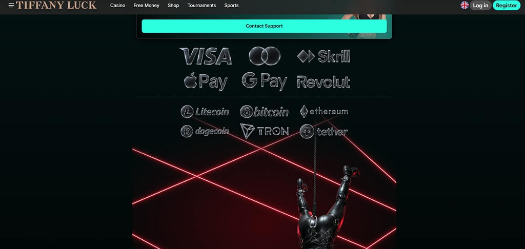 Méthodes de paiement du casino TiffanyLuck