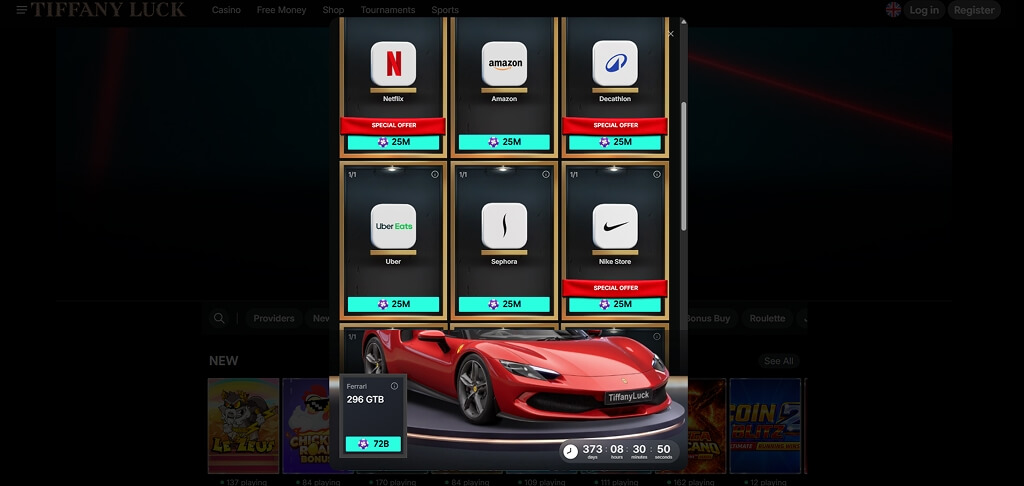 Negozio bonus TiffanyLuck Casinò